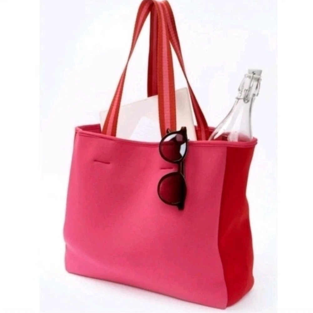 Summersalt Neoprene Tote Pink and Red
